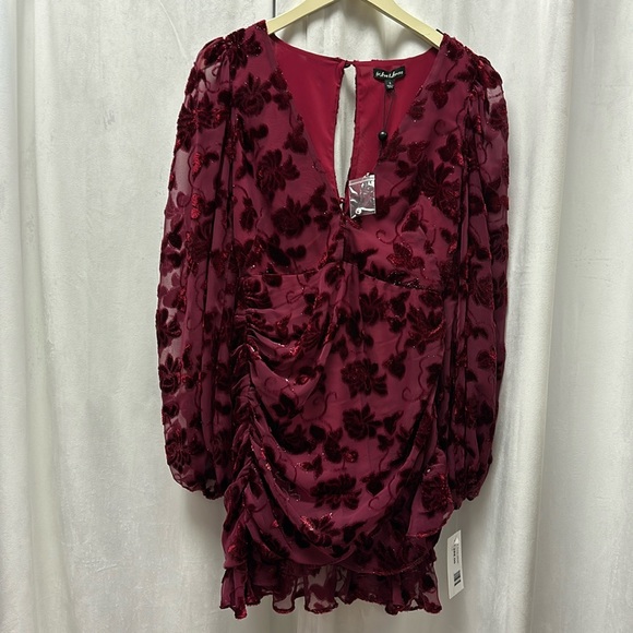 Burgundy burnout dress from for love and lemons - Picture 1 of 3